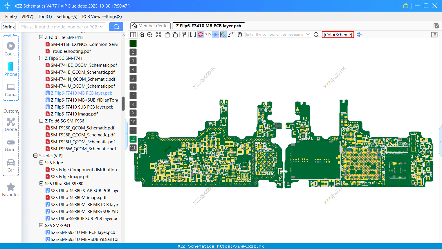 Samsung Z Flip6-F7410 MB PCB Layer